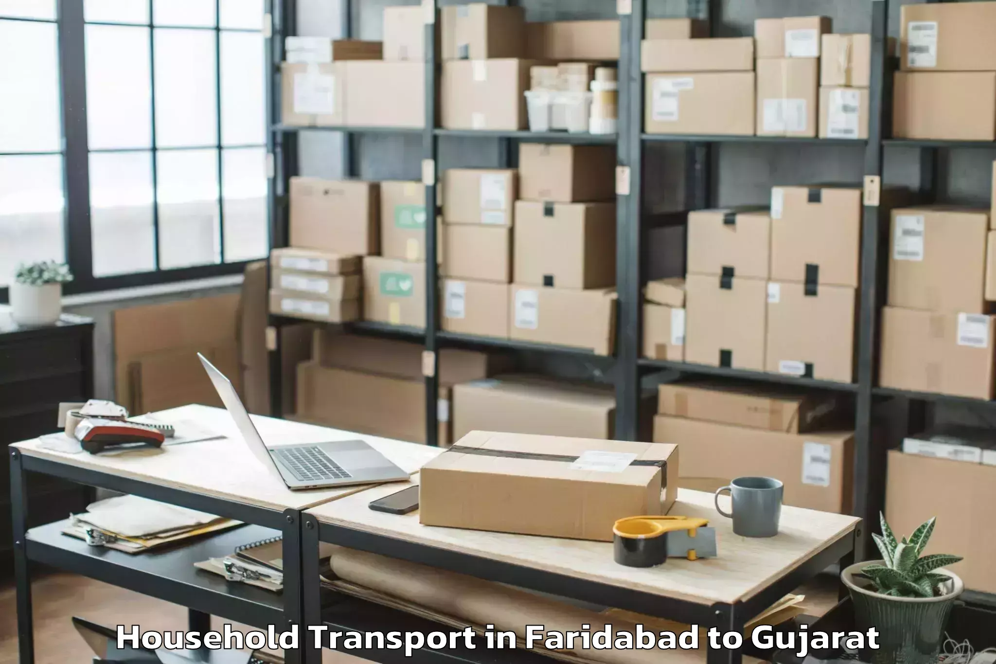 Get Faridabad to Vadgam Household Transport